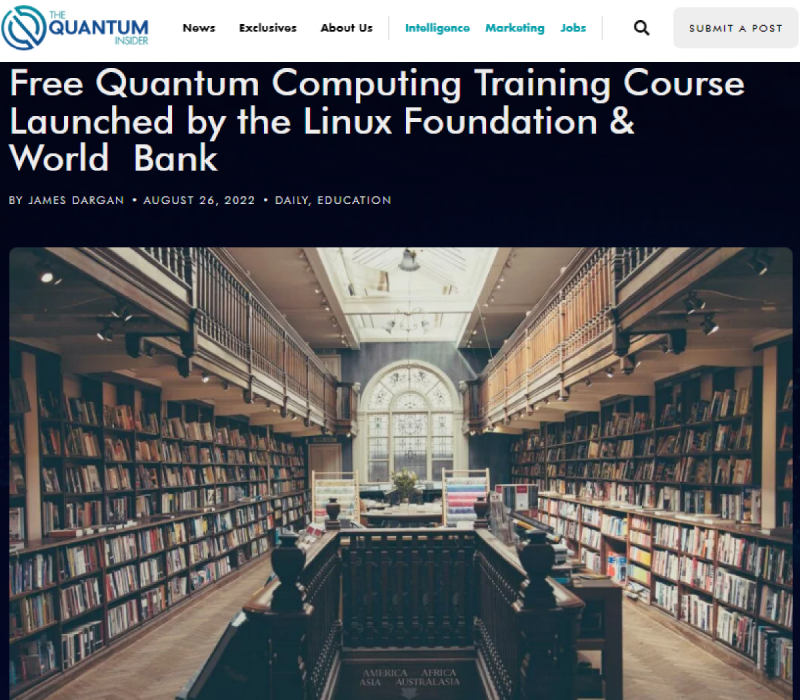 Linux 재단 & 세계은행, 무료 양자 컴퓨팅 교육 과정 시작