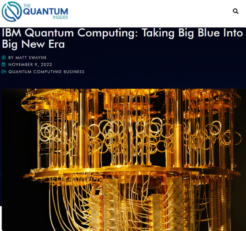 IBM Quantum Computing, Big Blue를 Big new era로 전환