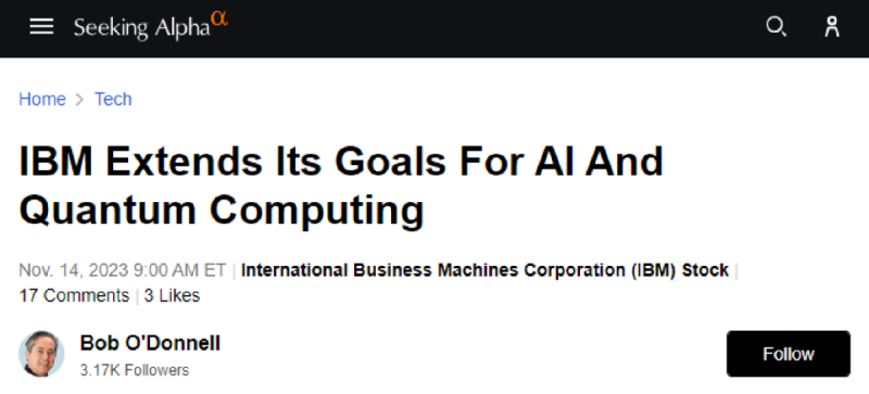 IBM, 인공 지능(AI) 및 양자 컴퓨팅 목표 확장