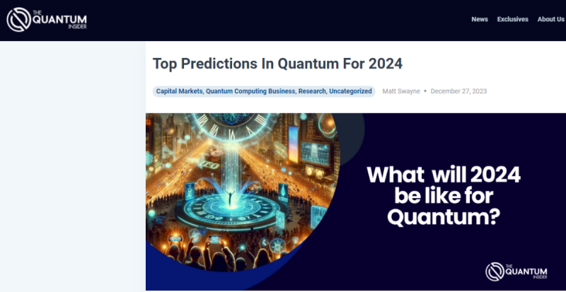 2024년 양자 분야 최고 예측