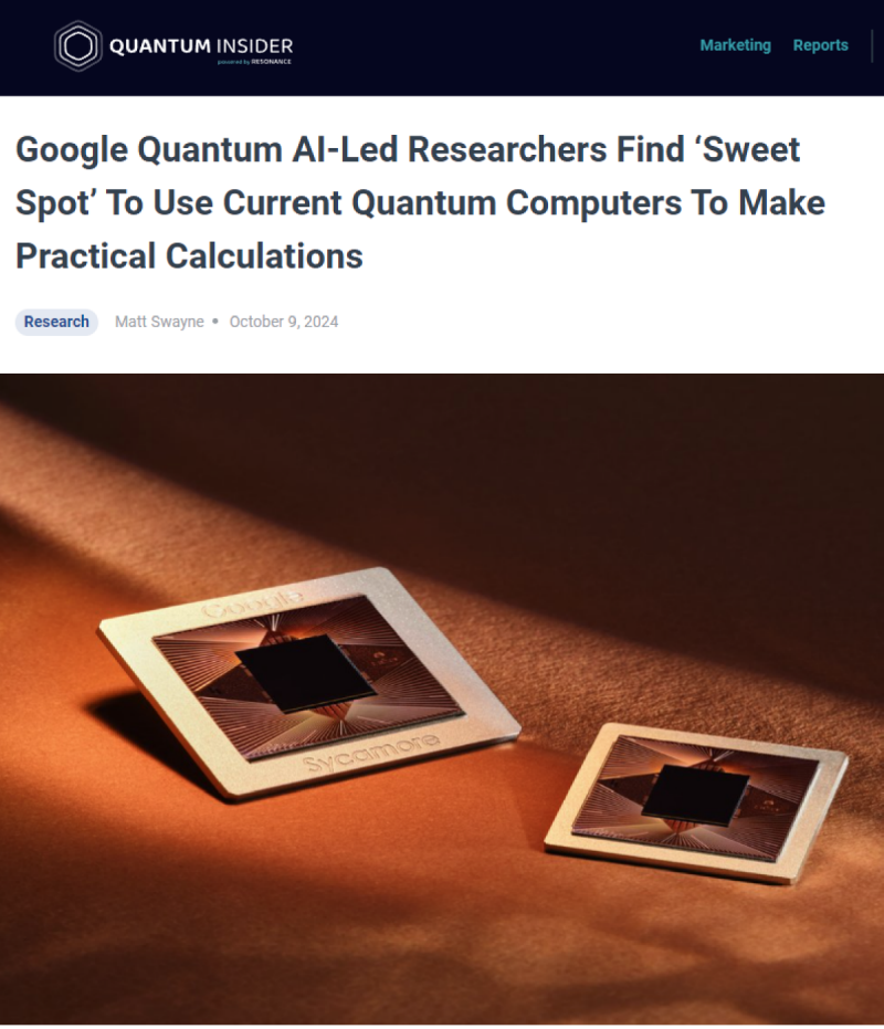 Google Quantum AI_현재 QC로 실용적 계산 수행 가능