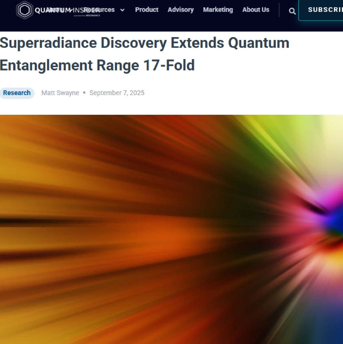 superradiance 발견_ 양자 얽힘 범위 17배 확장