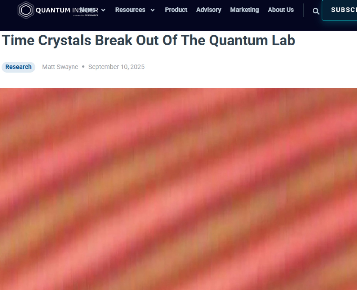 Time Crystal_ 양자 연구실 넘어 현실로
