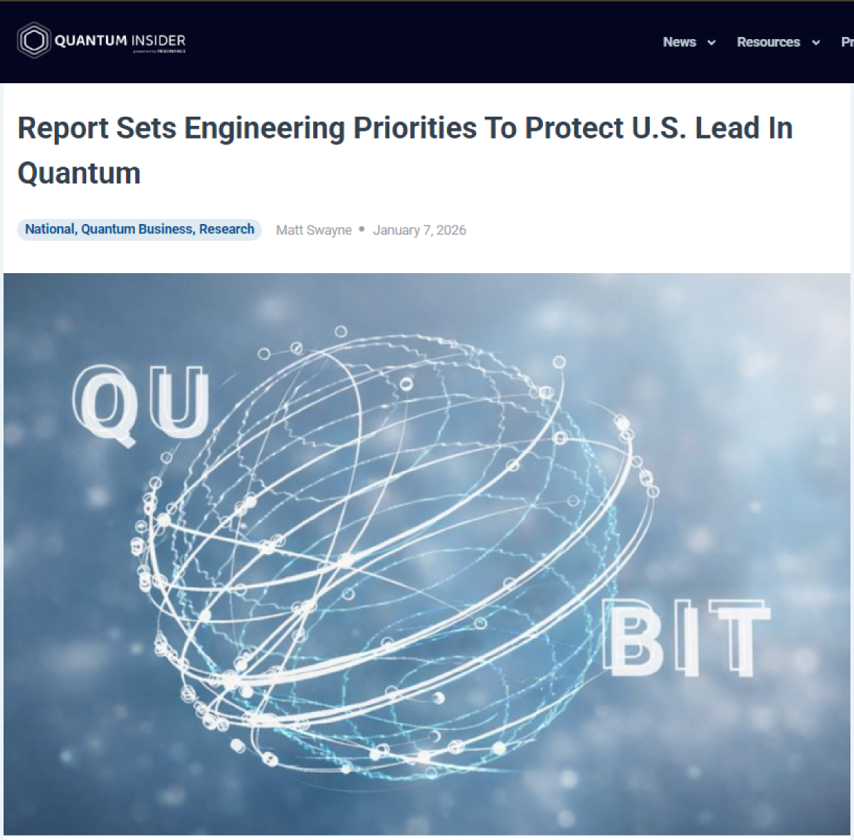 양자 분야 공학적 우선 과제 제시한 보고서